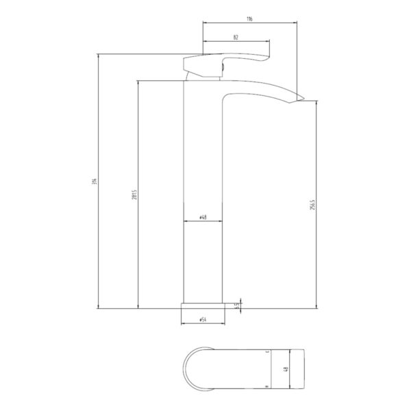 CORBY Freestanding Basin Mixer - Image 2