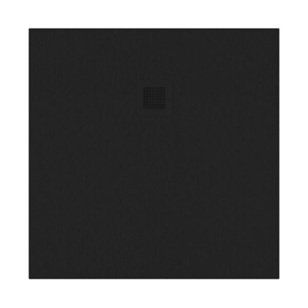 SLATE 900 x 900 Shower Tray Black - with FREE shower waste