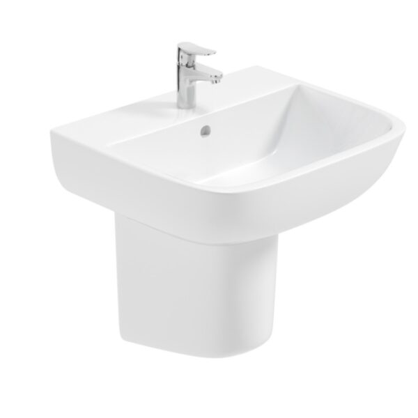 RUBIX 52cm Basin 1TH with Semi Pedestal