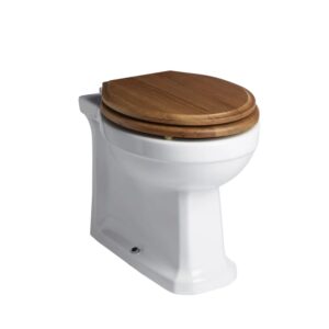 Vitoria Back To Wall Pan And Oak Seat